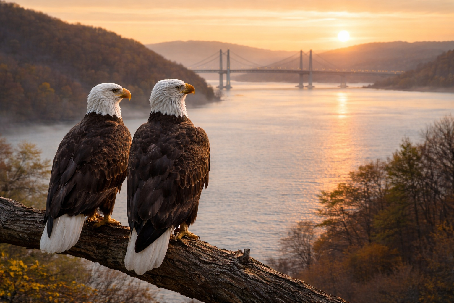 Hudson River winter eagle watch